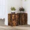 vidaXL Plantenstandaards 2 st 20x20x30 cm bewerkt hout gerookt eiken