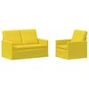 vidaXL Bankstel 2 pcs Lichtgeel Stof