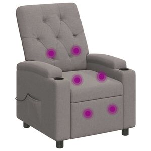 vidaXL Massage-relaxstoel Taupe 75 x 95 x 101 cm Stof