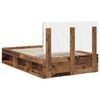 vidaXL Bedframe met hoofdeinde Oudhout 120 x 200 cm Massief grenenhout