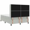 vidaXL Boxspringbed met hoofdeinde Lichtgrijs 140 x 200 cm Fluweel