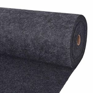 vidaXL Tapijt Antracietkleurig 1,2 x 10 m Polyester