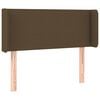 vidaXL Hoofdbord met randen 93x16x78/88 cm stof donkerbruin