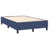 vidaXL Boxspring met matras stof blauw 120x200 cm