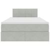 vidaXL Opslag bed met matras Lichtgrijs 120 x 190 cm Fluweel