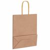 vidaXL Papieren zakken 50 st met hengsels 18x8x22 cm bruin