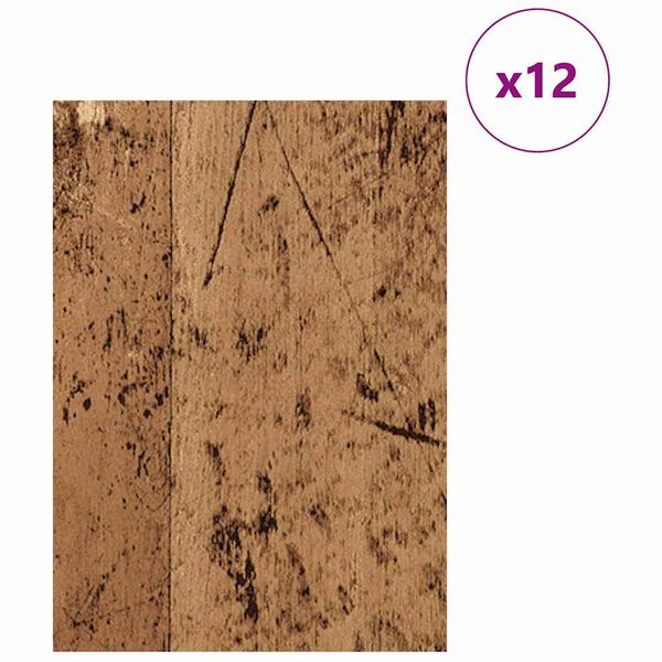vidaXL Decorpanelen 12 pcs Oud hout 30 x 42 x 0.3 cm Bewerkt hout