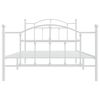 vidaXL Bedframe met hoofd- en voeteneinde metaal wit 107x203 cm