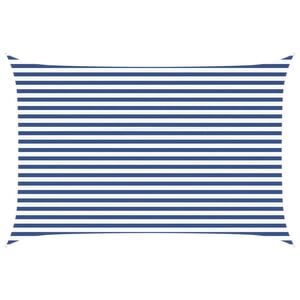 vidaXL Zonneschaduwzeil Blauw en Wit 4,5 x 3 m 100% Polyester Oxford
