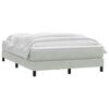 vidaXL Boxspring met matras fluweel lichtgrijs 140x220 cm