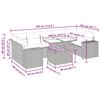 vidaXL 8-delige Loungeset met kussens poly rattan beige
