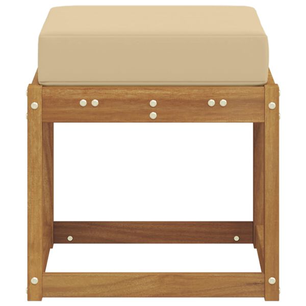 vidaXL Buitenstoolbank Massief Acaciahout Naturel