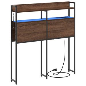 vidaXL Opslag hoofdbord met plank bruin eikenkleur 75 cm Bewerkt hout