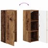 vidaXL TV Wandkast Set Wandgemonteerd 4 pcs Oudhout Bewerkt hout
