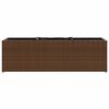 vidaXL Plantenbakken met 3 potten 2 st 105x30x32 cm poly rattan bruin