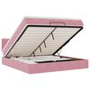 vidaXL Ottoman bed met matras 160x200cm fluweel roze