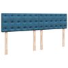 vidaXL Boxspring met matras fluweel blauw 180x200 cm
