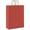 vidaXL Papieren zakken 250 st met hengsels 32x12x42 cm rood