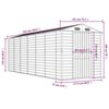 vidaXL Tuinschuur 191x555x198 cm gegalvaniseerd staal lichtbruin