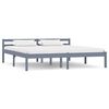 vidaXL Bedframe met 4 lades massief grenenhout grijs 180x200 cm