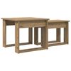 vidaXL Koffietafel Set 2 pcs Artisan Eiken Bewerkt hout