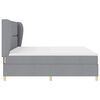 vidaXL Boxspringbed met Matras Donkergrijs 90x190 cm Lichtgrijs Stof