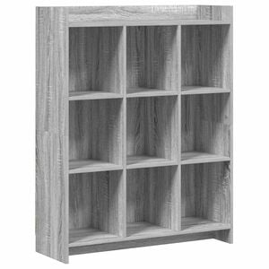 vidaXL Boekenkast Grijs Sonoma 87,5 x 30 x 111 cm Bewerkt hout