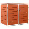 vidaXL Containerberging dubbel 138x77,5x115 cm roestvrij staal