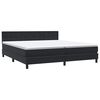 vidaXL Boxspring met matras fluweel zwart 180x210 cm