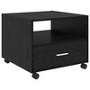 vidaXL Salontafel met lade Zwart Eiken 55 x 55 x 45cm Bewerkt hout
