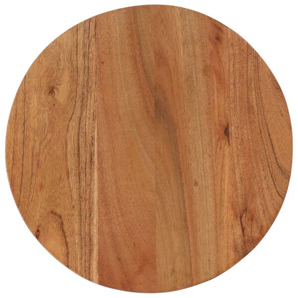 vidaXL Salontafel 35x35x30 cm massief acaciahout en ijzer