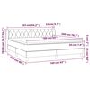 vidaXL Boxspring met matras stof zwart 160x200 cm