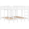 vidaXL Stapelbed 3-voudig grenenhout wit 200x200/80x200 cm