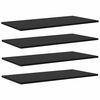 vidaXL Boekenplank Bord 4 pcs Zwart 80 x 40 x 1,5 cm Bewerkt hout