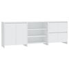 3098073 vidaXL 3 st. Dressoirs bewerkt hout wit (809737+809755+809764)