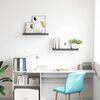 vidaXL Wandschappen zwevend 2 st 60x23,5x3,8 cm MDF hoogglans grijs