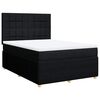 vidaXL Boxspring met matras stof zwart 160x200 cm