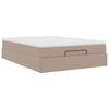 vidaXL Ottoman bed met matras 140x200cm kunstleer cappuccinokleurig