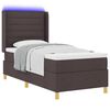 vidaXL Boxspringbed met matras met hoofdeinde Bruin 90 x 190 cm Stof
