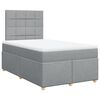 vidaXL Boxspring met matras stof lichtgrijs 120x190 cm
