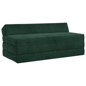 vidaXL Vouwbare Bankbed Donkergroen 120 x 60 x 49 cm Stof