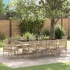 vidaXL Tuin eettafelset 11 pcs Beige poly rattan