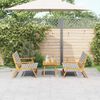 vidaXL Tuinstoelen met Tafel 3 pcs Zwart 90 x 45 x 40 cm