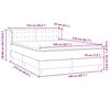 vidaXL Boxspring met matras fluweel lichtgrijs 160x210 cm