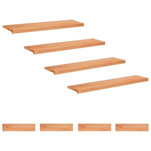 vidaXL Traplopers 8 st 120 x 30 x 2 cm Lak Massief beukenhout