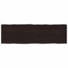 vidaXL Tafelblad natuurlijke rand 200x60x(2-6)cm eikenhout donkerbruin