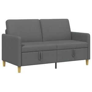 vidaXL Bank met opslag Donkergrijs 152 x 78 x 87 cm Polyester