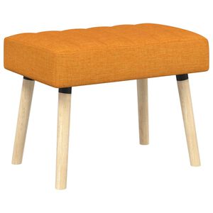 vidaXL Kanaal-geplooide bank Donkergeel 60 x 40 x 45 cm Stof