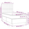 vidaXL Boxspring met matras stof lichtgrijs 80x200 cm