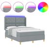 vidaXL Boxspringbed met matras Lichtgrijs 140 x 200 cm Stof